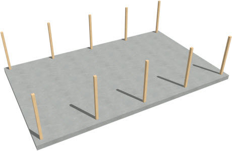 Framing Overview of the post and beam structure