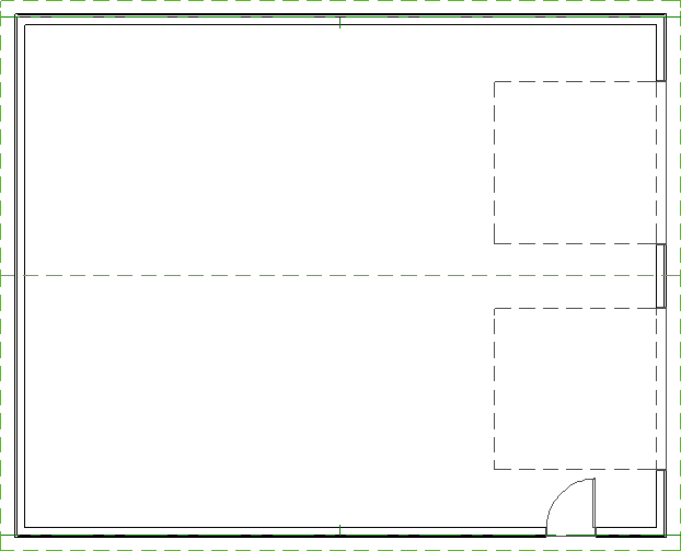 Floor plan with a gable roof