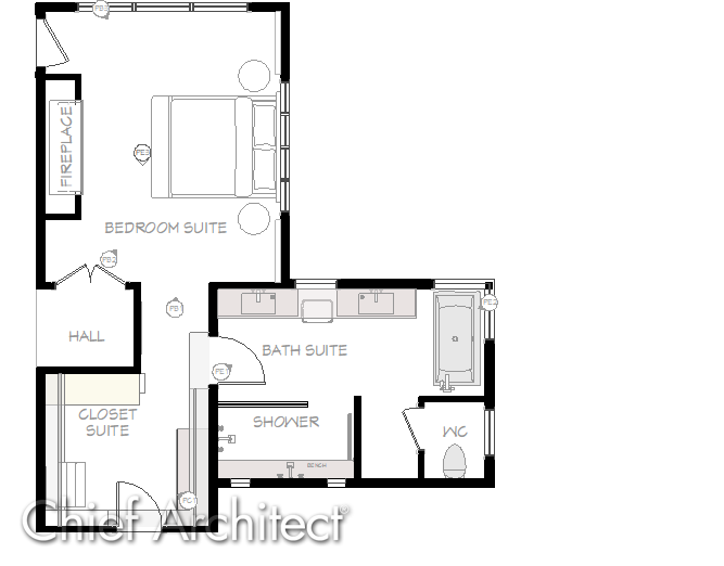 Plan view image of the Hawksnest Ensuite sample plan